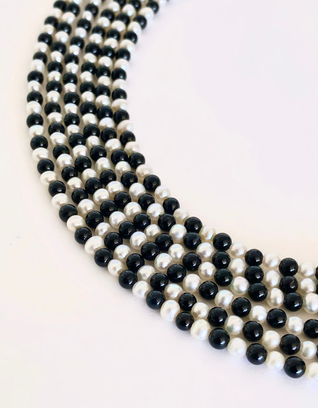 Ulmer Schmuck - Collier Perlen/Onyx