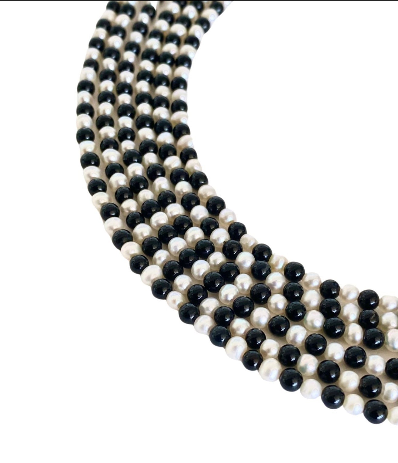 Ulmer Farben Perlen/Onyx Collier