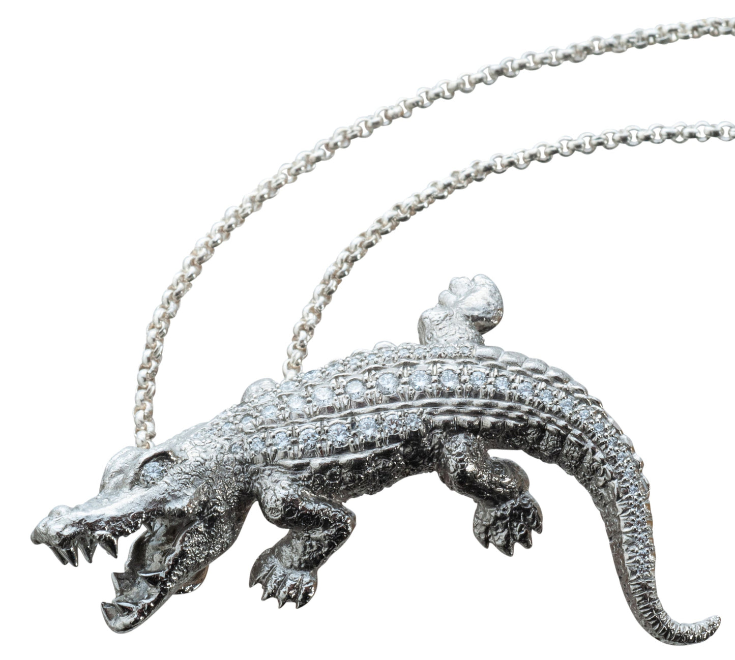 Croco Anhänger Platin