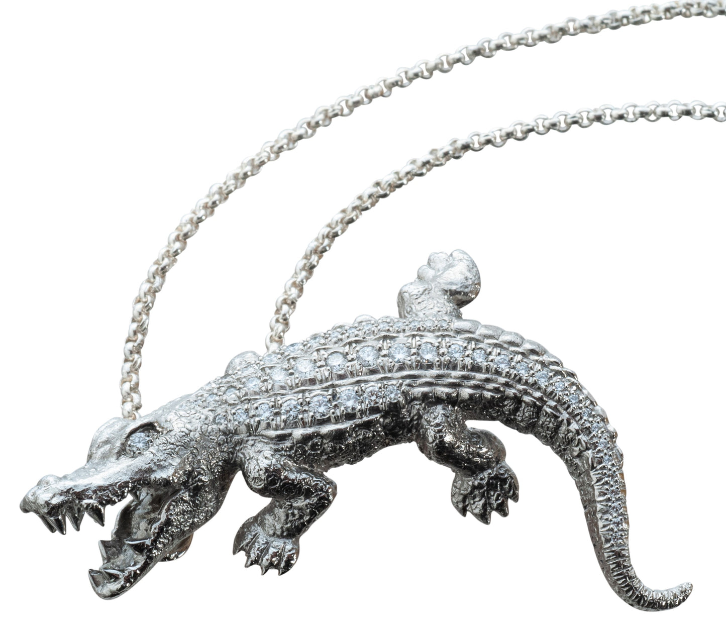 Croco Anhänger Platin