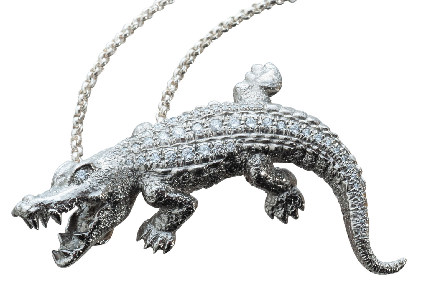 Croco Anhänger Platin