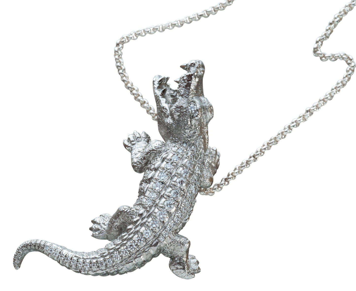 Croco Anhänger Platin