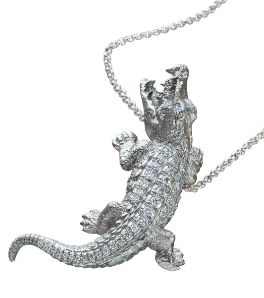 Croco Anhänger Platin