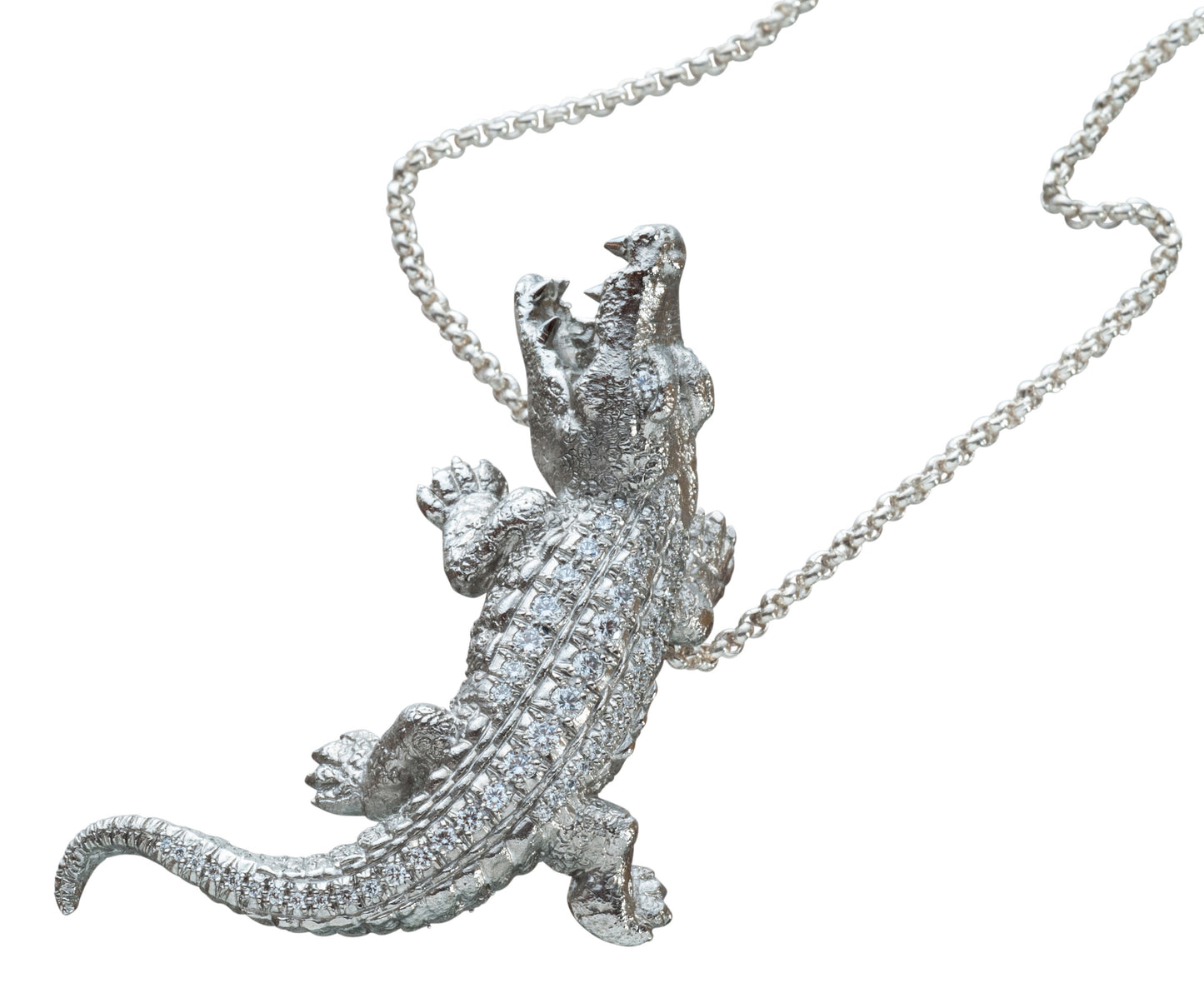 Croco Anhänger Platin