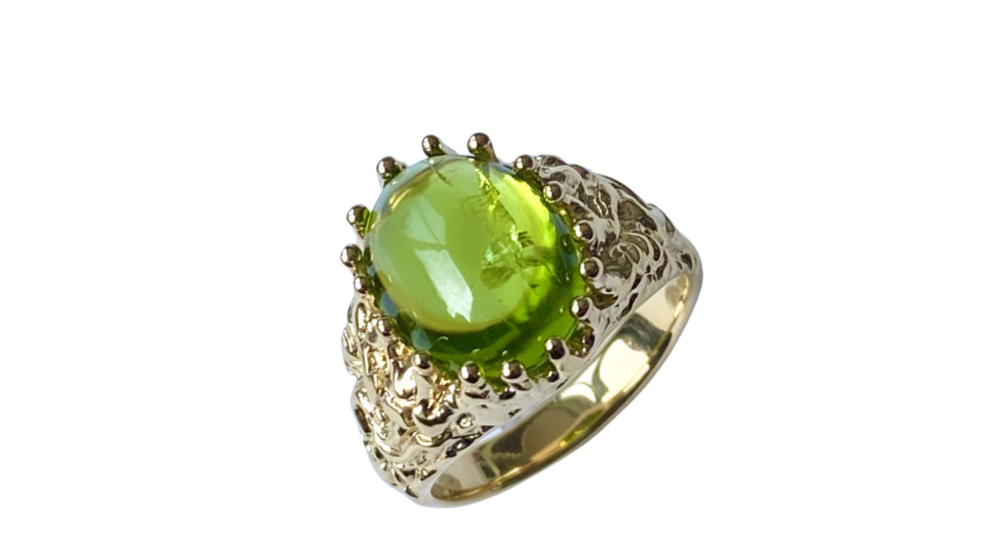 Ornamenta ovale Peridot oro