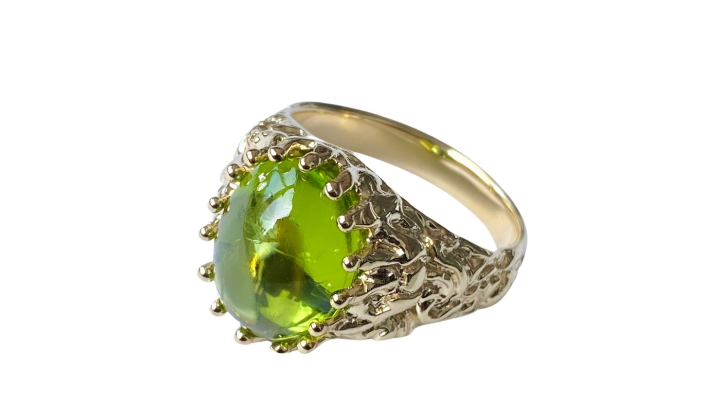 Ornamenta ovale Peridot oro