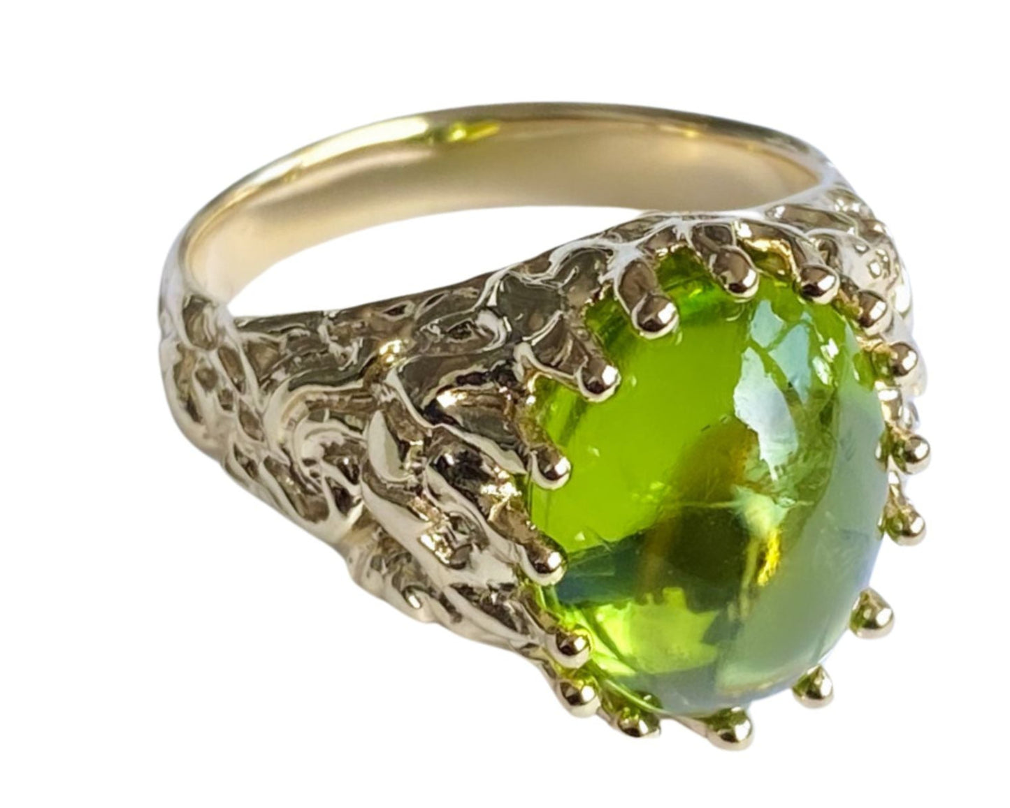 Ornamenta ovale Peridot oro