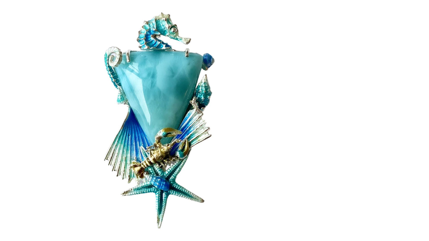 Triangelo Larimar Anhänger