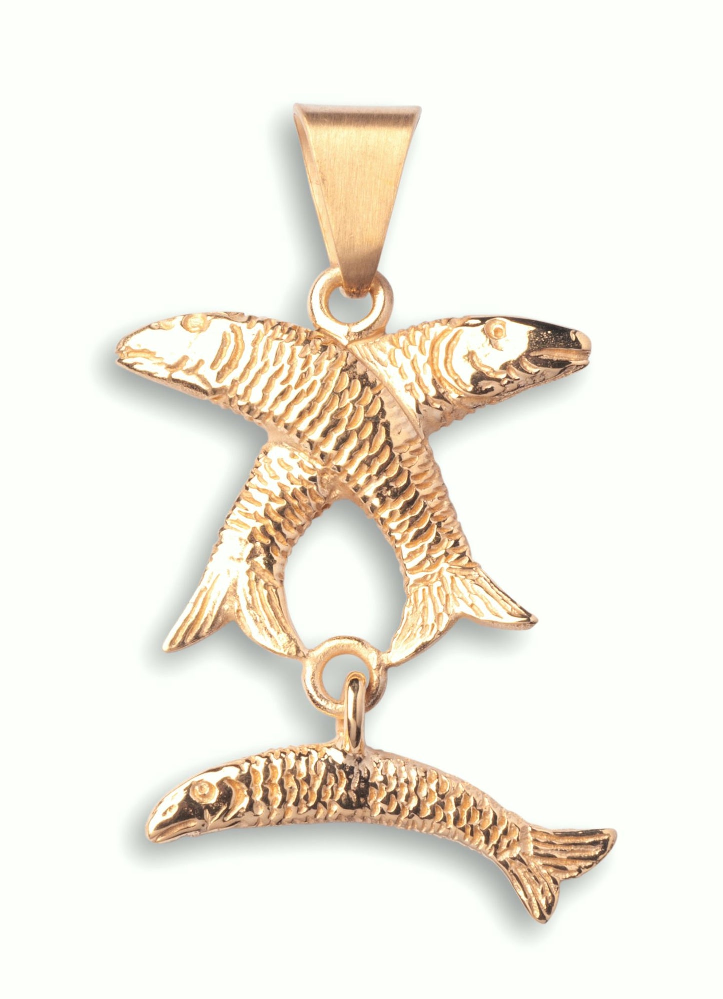 Fischerstechen Kreuzfische Gold - Anhänger