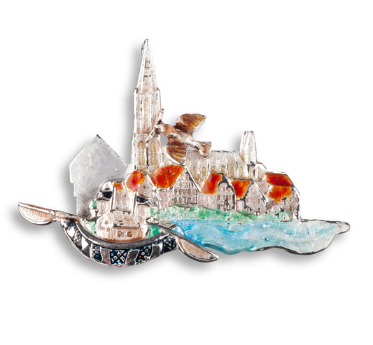 Ulm Emaille - Brosche