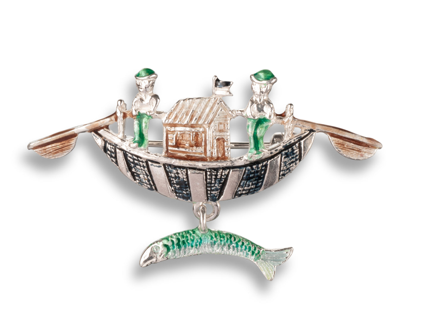 Ulm Fisherman's Brooch Enamel