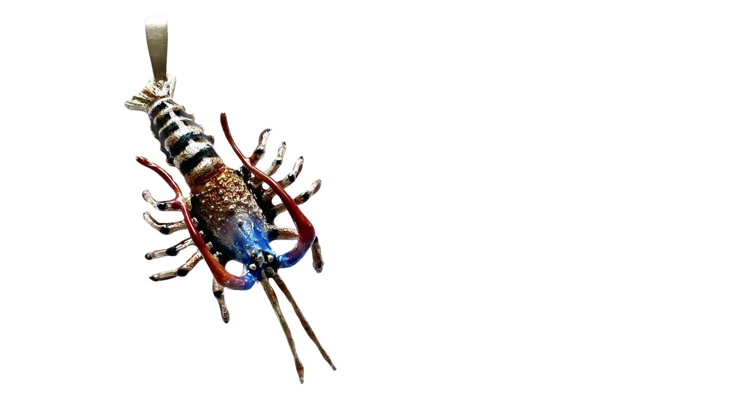 Lobster Emaille Anhänger