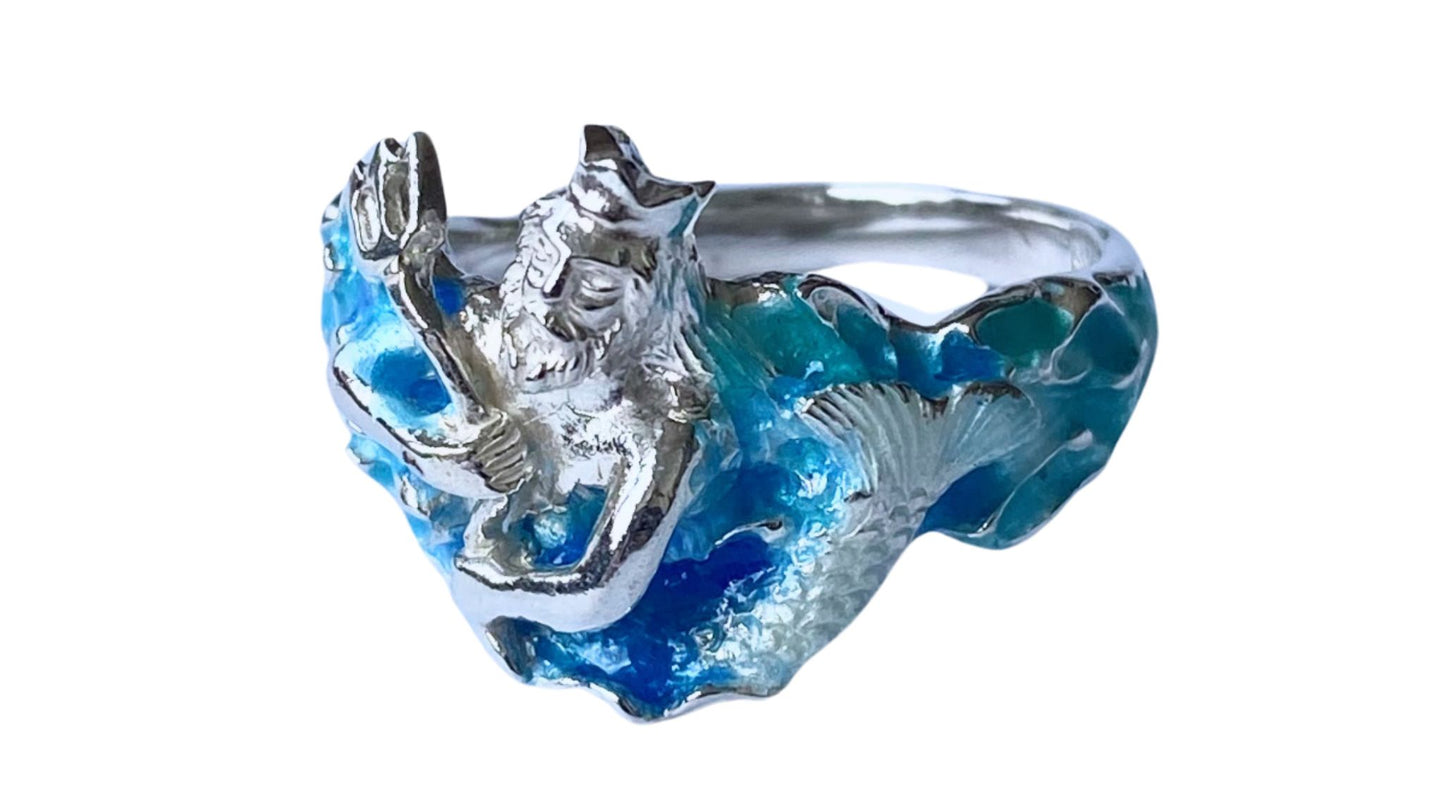 Poseidon Emaille Ring