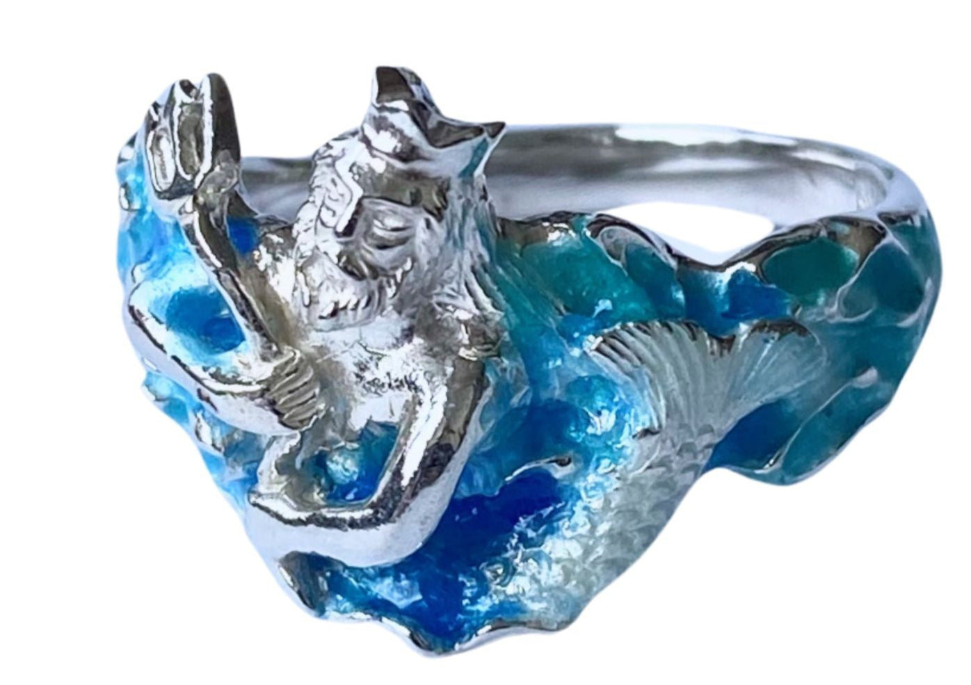 Poseidon Emaille Ring