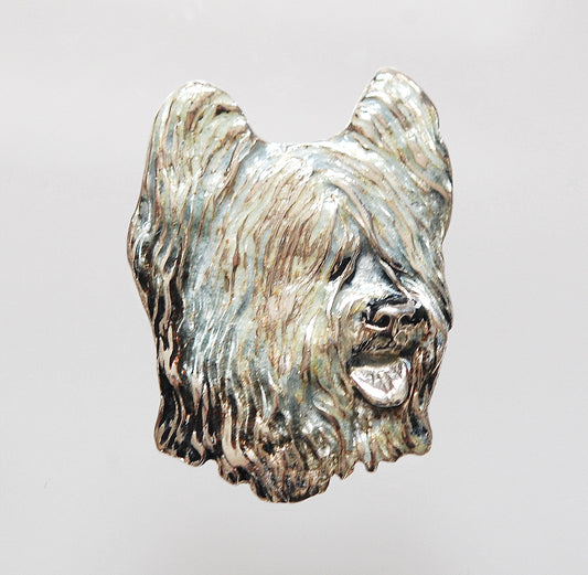 Briard Brosch-Anhänger