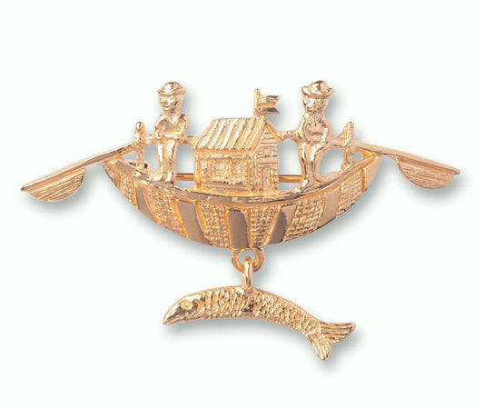 Ulmer Schachtel Gold - Brosche